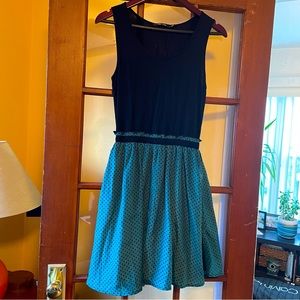 Doe & Rae scoop neck silk bottom dress